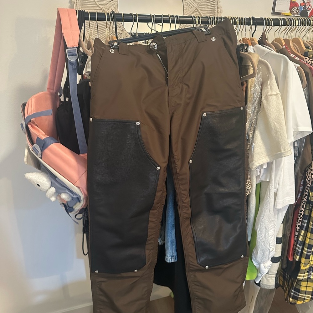 Chrome Hearts Brown and Black Cargo Pants Durable Design